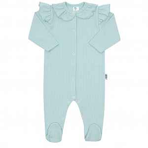 New Baby Kojenecký bavlněný overal Stripes ledově modrá, vel. 80 (9-12m)