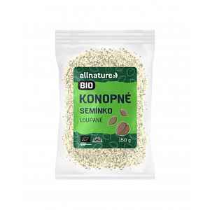 Allnature Konopné semínko loupané BIO RAW 150 g