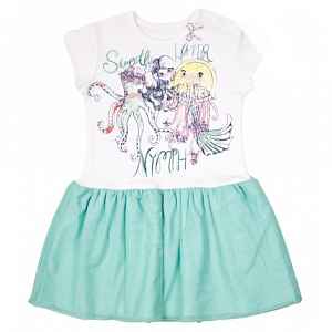 Nicol Dětské šaty , Mořská víla - zeleno/bílé, vel. 116