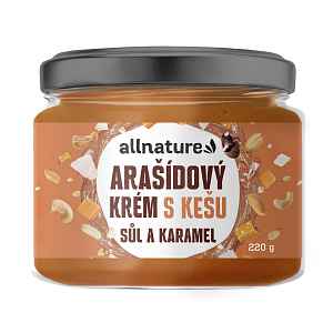 Allnature Arašíd.krém S Kešu Solí A Karamelem 220g