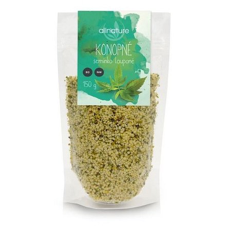 Allnature Konopné semínko loupané BIO RAW 150 g