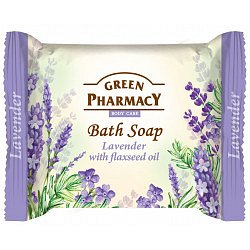 Green Pharmacy Levandule s olejem ze lněných semínek toaletní mýdlo 100 g