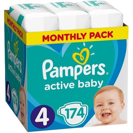 Pampers Active Baby Monthly Box S4 174ks