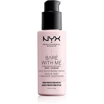 NYX Professional Makeup Bare With Me Hemp SPF 30 Daily Moisturizing Primer hydratační podkladová báze pod make-up SPF 30 75 ml