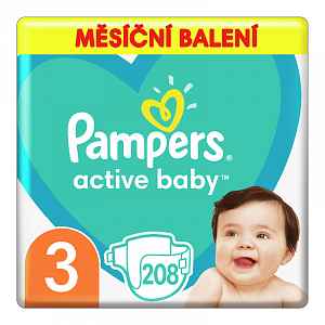 Pampers Active Baby Monthly Box S3 208ks