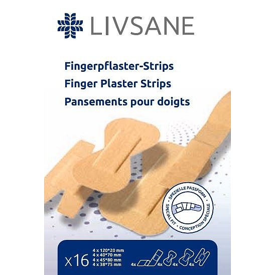 LIVSANE náplast na prsty proužky 16ks