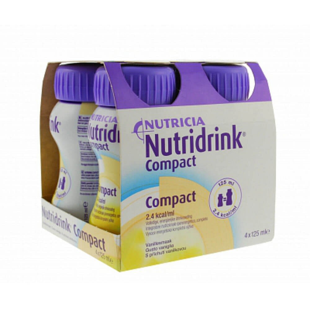 NUTRIDRINK COMPACT S PŘÍCHUTÍ VANILKOVOU 4X125ML Roztok