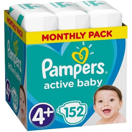 Pampers Active Baby Monthly Box S4+ 152ks