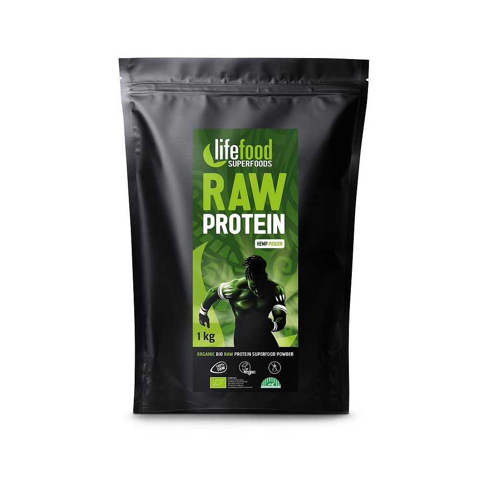 LIFEFOOD Bio protein konopný RAW 1000 g VÝPRODEJ exp. 30. 06. 2019
