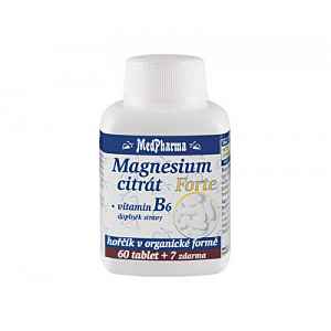 MedPharma Magnesium citrát Forte + vitamin B6 67 tobolek
