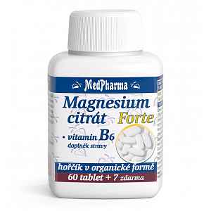 MedPharma Magnesium citrát Forte + vitamin B6 67 tobolek