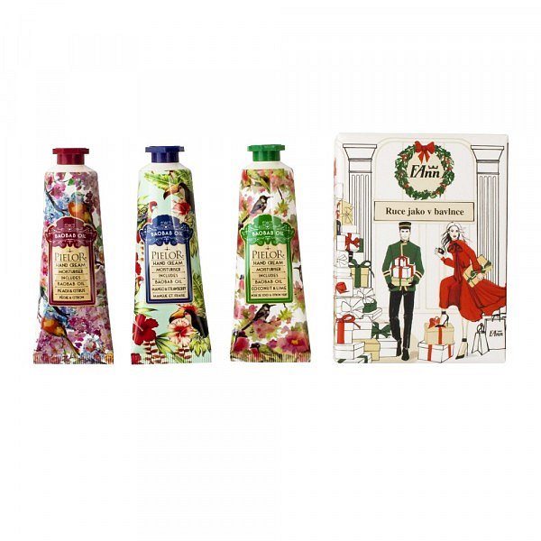 Pielor Ruce jako v bavlnce dárkové balení hydratačních krémů na ruce 3 ks