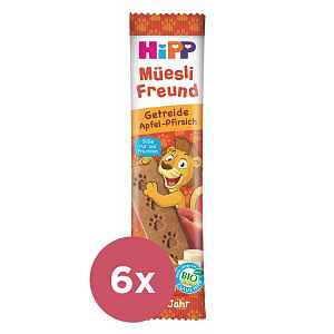 6x HiPP BIO Müsli tyčinka Jablko-Broskev 20g