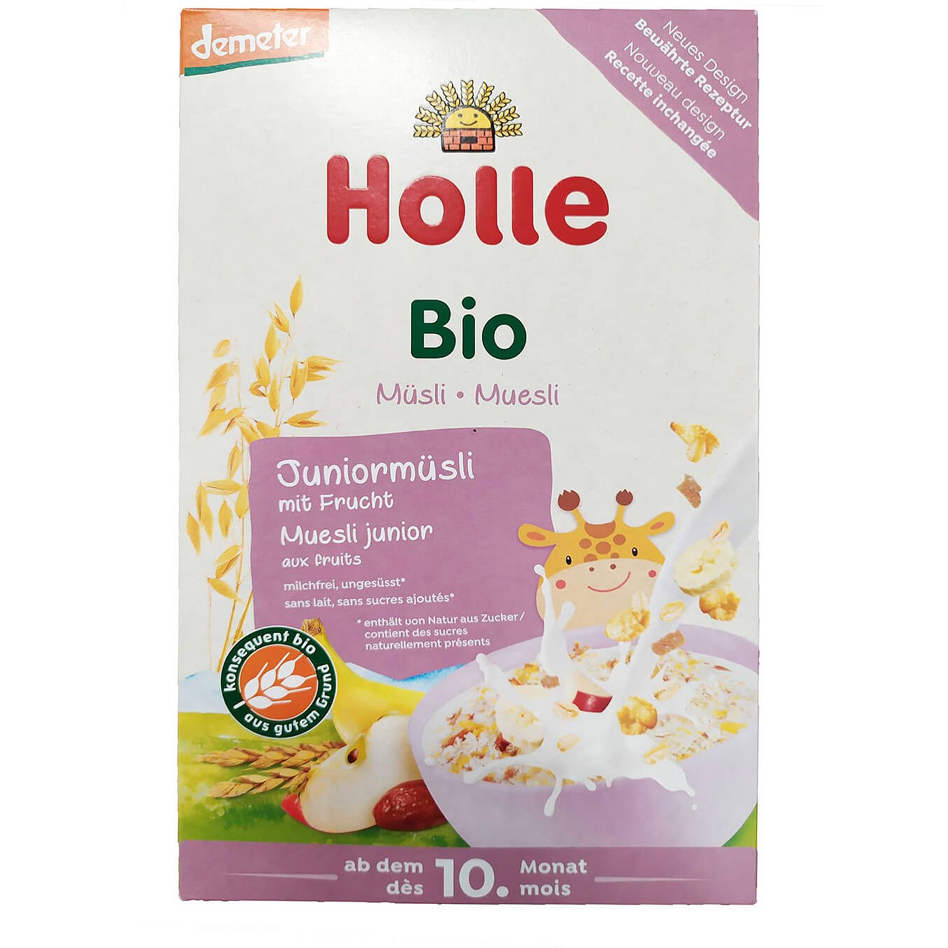 HOLLE - bio junior vícezrnné musli s ovocem 250g