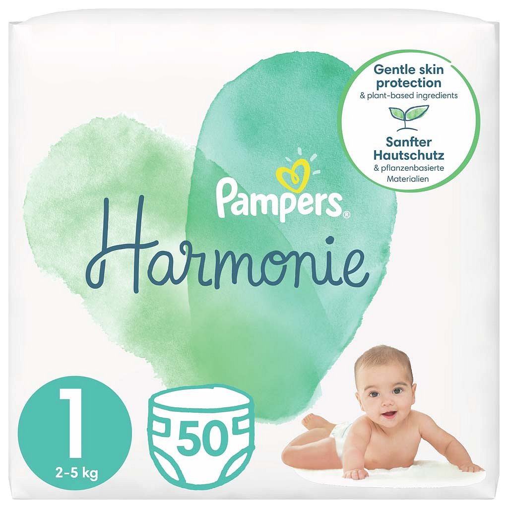 PAMPERS Harmonie Velikost 1, 50 ks, 2-5 kg