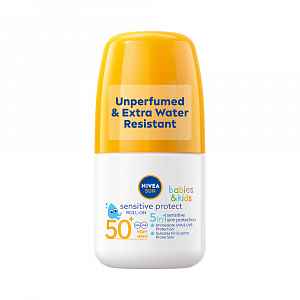 Nivea SUN Sensitive OF50+ dětské opalovací mléko roll-on 50 ml