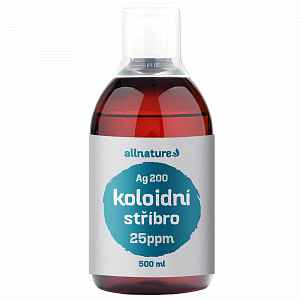 Allnature Koloidní stříbro Ag 200 25ppm 500 ml