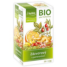 Apotheke BIO Zázvorový čaj s pomerančem 20x1.5g