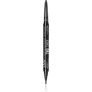 NYX Professional Makeup Two Timer tužka na oči 2 v 1 odstín 01 Jet Black 1,2 ml