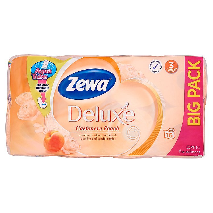 Zewa deluxe cashmere peach toaletní papír, parfémovaný, 3vrstvý 16x150