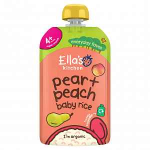 ELLA'S KITCHEN Dětská rýže, hruška a broskve BIO 120 g