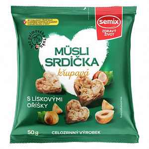 SEMIX Müsli srdíčka s lískovými oříšky 50 g