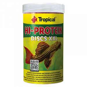 Tropical Hi-Protein Discs XXL 250ml/125g krmivo s korýši a měkkýši pro velké ryby