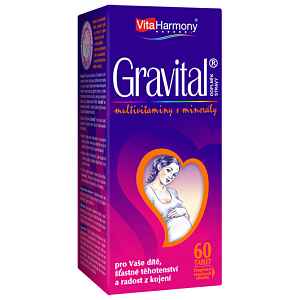 VitaHarmony Gravital pro těhotné a kojící ženy 60 tablet