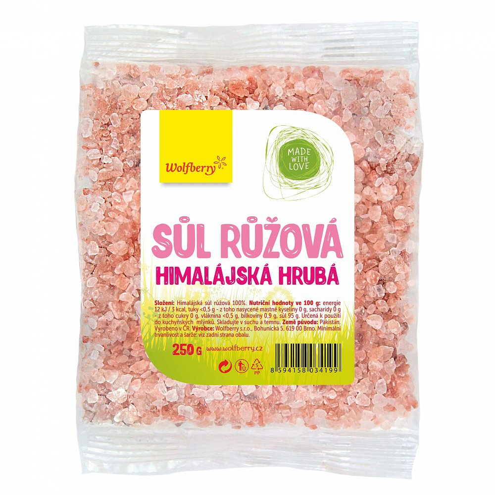 WOLFBERRY Himalájská sůl růžová hrubá 250 g