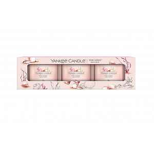 Yankee Candle Votivní svíčky ve skle Pink Sands dárková sada 3 ks
