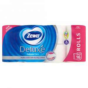 Zewa deluxe delicate care toaletní papír, bez parfemace, bílý - 3vrstvý 16x150