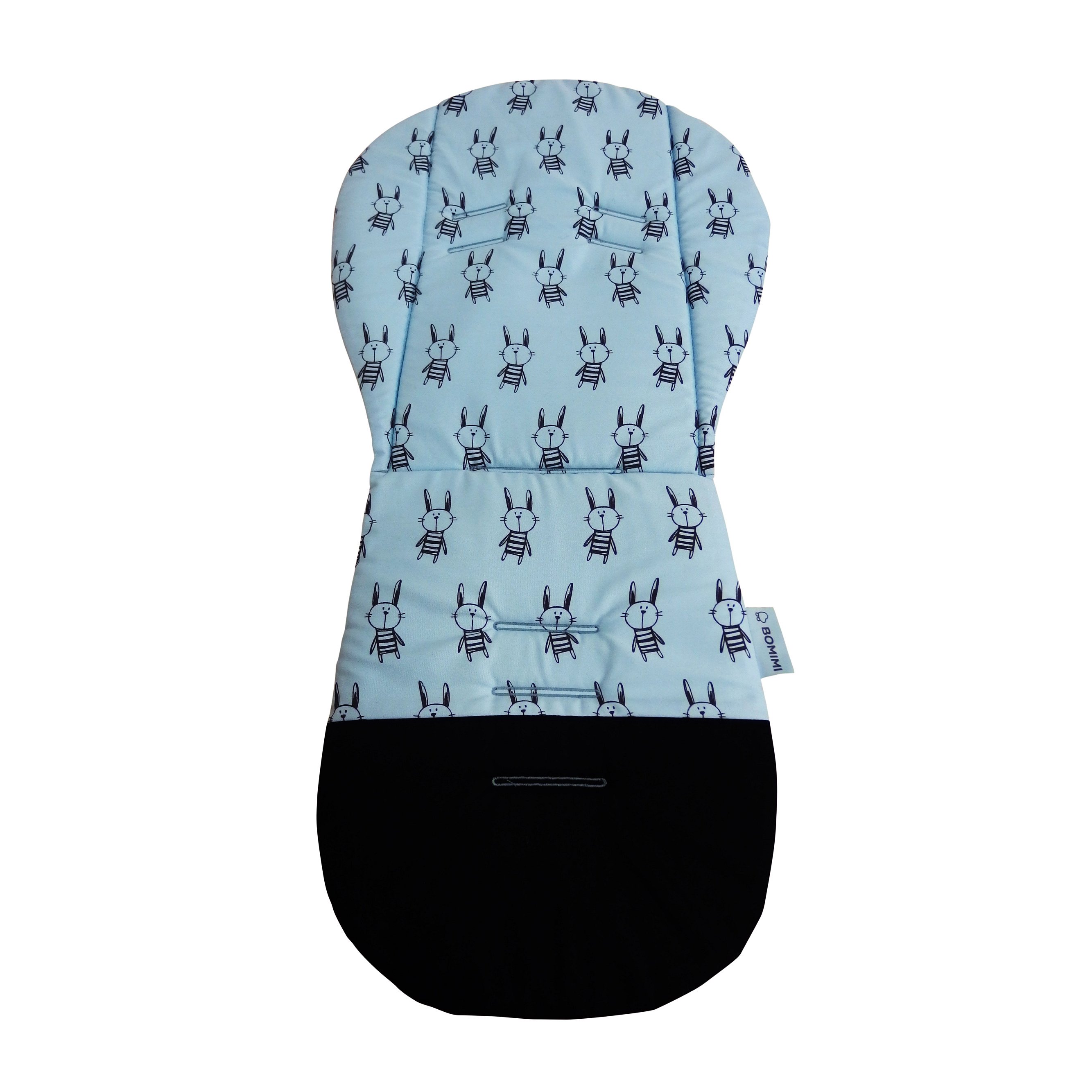 BOMIMI Ada Podložka do kočárku Bunny Baby Blue