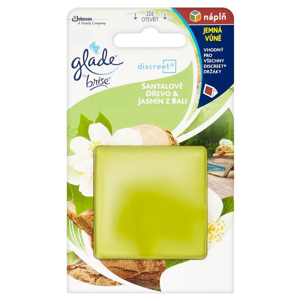 GLADE by Brise Discreet Santalové dřevo & Jasmín z Bali náplň 8 g