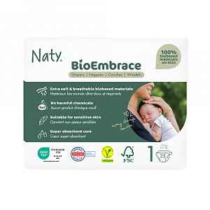 Naty BioEmbrace Newborn 2–5 kg dětské plenky 25 ks