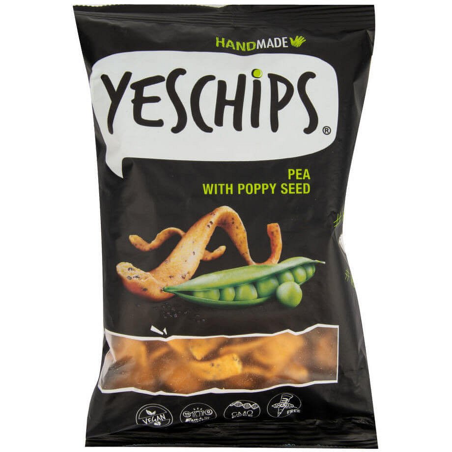 Yes Chips Chipsy hrachové s mákem 80g