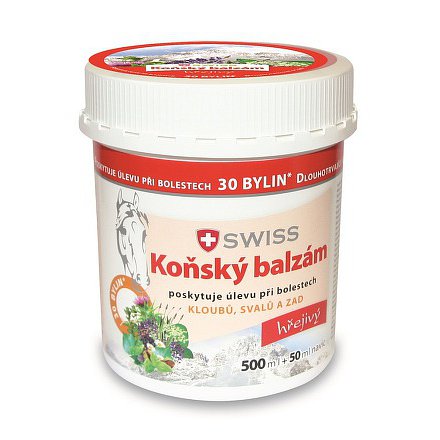 Koňský balzám SWISS hřejivý 500 + 50 ml