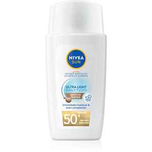 NIVEA SUN Ultra Light lehký tónovací fluid SPF 50+ odstín Medium 40 ml