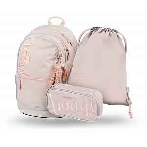 Baagl 3 SET Core Creamy: batoh, penál, sáček