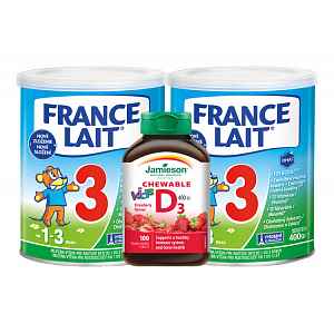 FRANCE LAIT 3 Duo + Jamieson Vitamin D3 KIDS 400IU 100tbl - jahoda