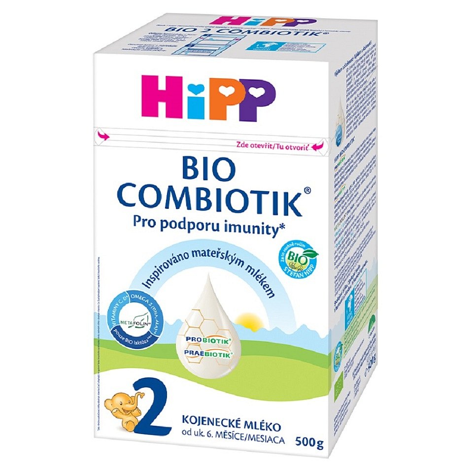 HiPP 2 BIO Combiotik Pokračovací kojenecké mléko od 6 - 12 měsíců 500 g