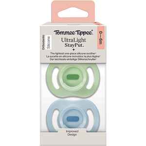 Tommee Tippee Ultra Light Stay Put 0-6 m dudlík Boy 2 ks