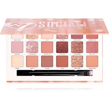 W7 Cosmetics Socialite paleta očních stínů 17 g