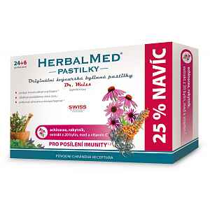HerbalMed Dr.Weiss pastilky Echininacea-rakytník 24+6 ks