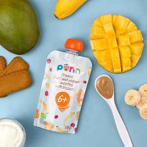 Salvest Põnn BIO Ovocné smoothie s jogurtem a sušenkami 110g