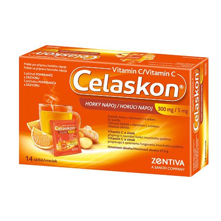 Celaskon horký nápoj 300mg + Zinek 5mg 14sáčků