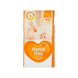 Happy Mimi Active Dry dětské plenky, vel. 3, 50 ks
