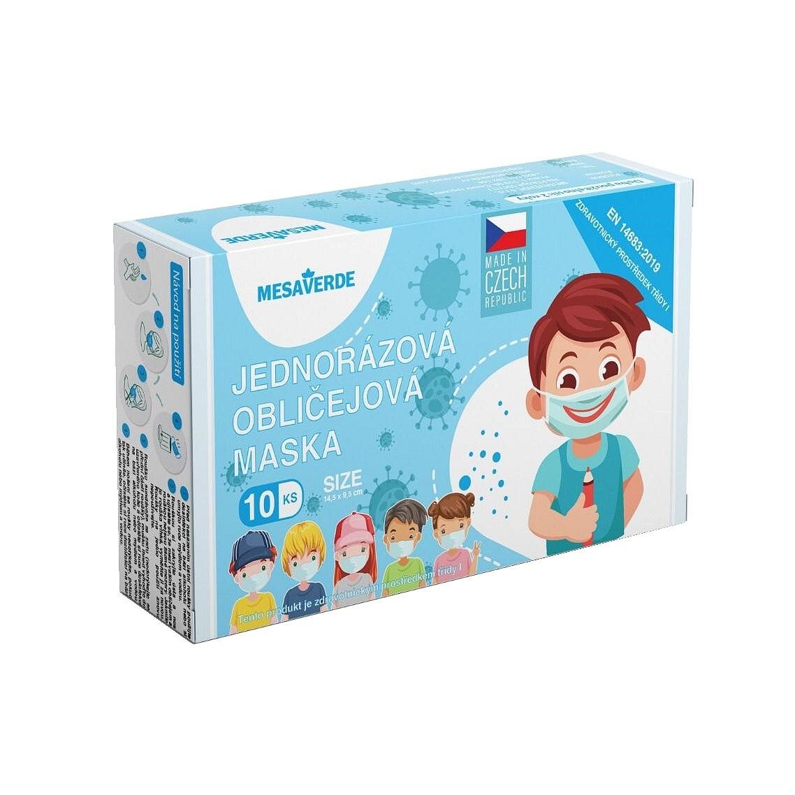Mesaverde Dětská obličejová maska pro kluky 10 ks