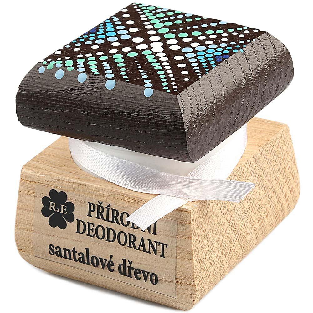 RAE Přírodní krémový deodorant santalové dřevo barevná krabička 15 ml