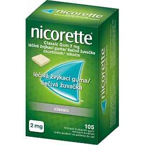 Nicorette Classic Gum 2 mg léčivá žvýkací guma 105