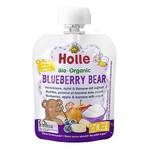 HOLLE BIO Blueberry bear - dětské ovocné pyré s jogurtem